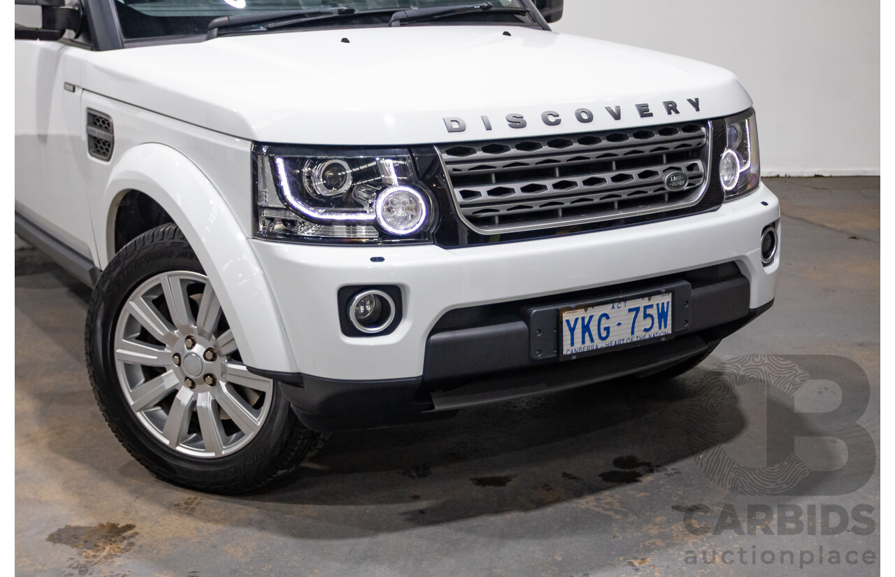 06/2015 Land Rover Discovery 4 3.0 TDV6 (4x4) MY15 4D Wagon Fuji White Turbo Diesel 3.0L - 7 Seats
