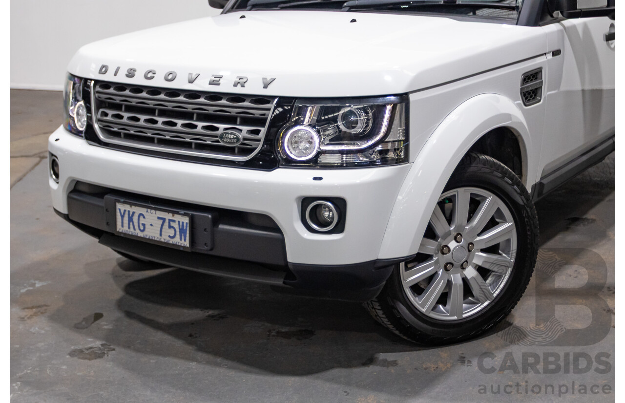 06/2015 Land Rover Discovery 4 3.0 TDV6 (4x4) MY15 4D Wagon Fuji White Turbo Diesel 3.0L - 7 Seats