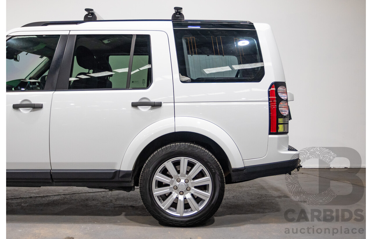 06/2015 Land Rover Discovery 4 3.0 TDV6 (4x4) MY15 4D Wagon Fuji White Turbo Diesel 3.0L - 7 Seats