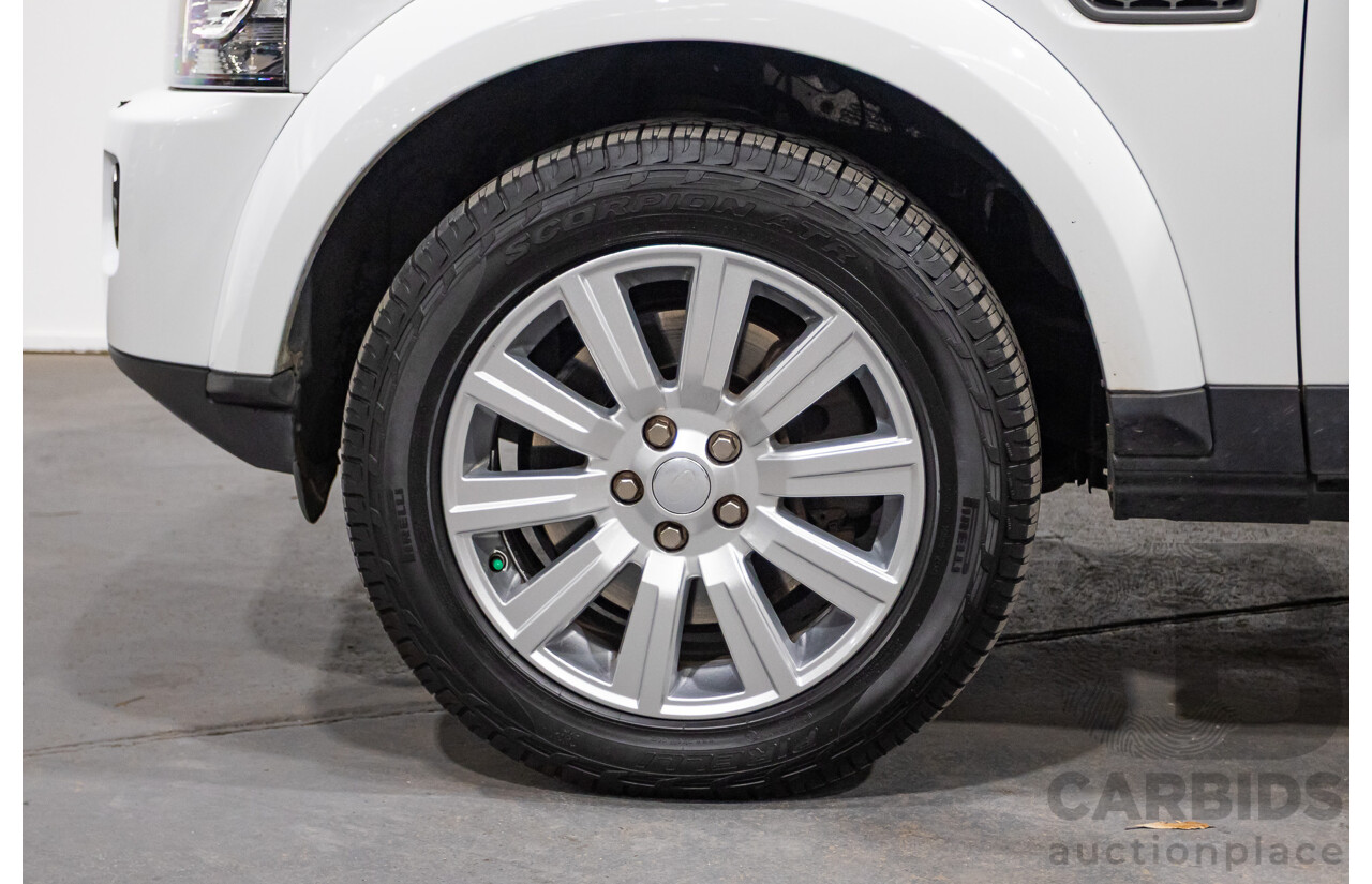 06/2015 Land Rover Discovery 4 3.0 TDV6 (4x4) MY15 4D Wagon Fuji White Turbo Diesel 3.0L - 7 Seats