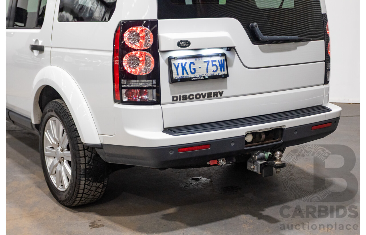 06/2015 Land Rover Discovery 4 3.0 TDV6 (4x4) MY15 4D Wagon Fuji White Turbo Diesel 3.0L - 7 Seats