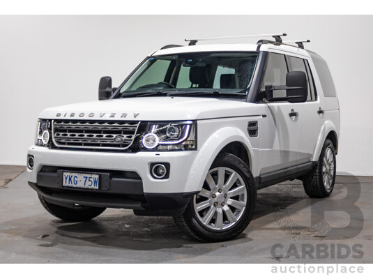 06/2015 Land Rover Discovery 4 3.0 TDV6 (4x4) MY15 4D Wagon Fuji White Turbo Diesel 3.0L - 7 Seats