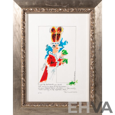 Peter Russell-Clarke, Hand Coloured Drawing  (20th Century, Australian, 1935-), 
