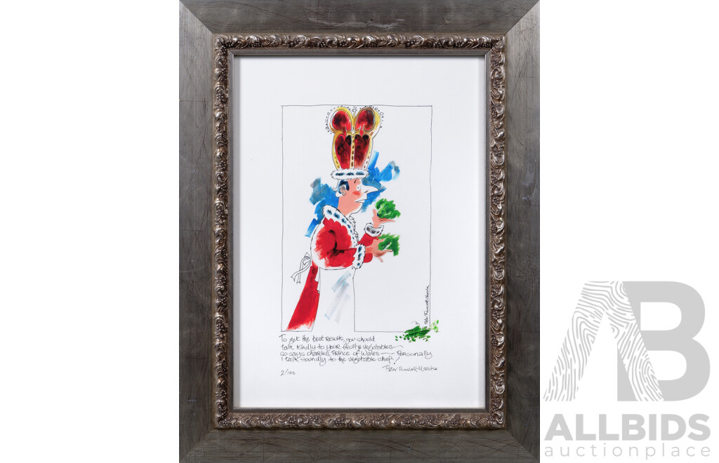 Peter Russell-Clarke, Hand Coloured Drawing  (20th Century, Australian, 1935-), 
