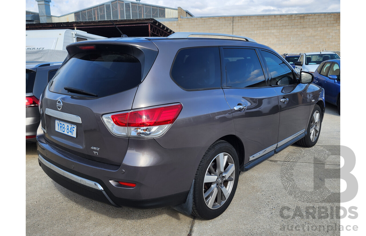 12/2014 Nissan Pathfinder Ti (4x4) R52 4d Wagon Brown 3.5L