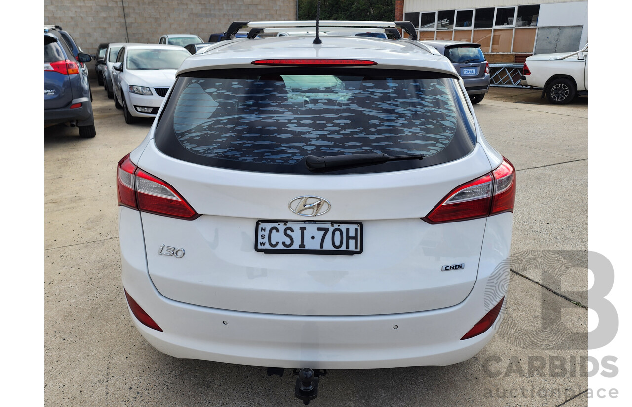 4/2014 Hyundai i30 Tourer Active 1.6 CRDi GD 4d Wagon White 1.6L