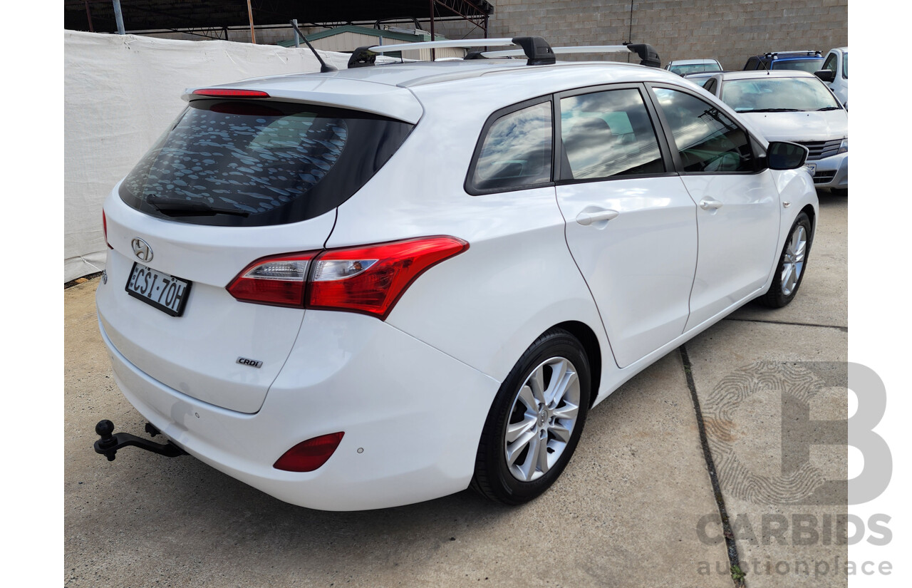 4/2014 Hyundai i30 Tourer Active 1.6 CRDi GD 4d Wagon White 1.6L