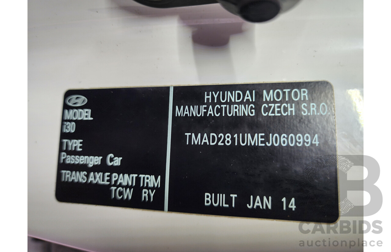 4/2014 Hyundai i30 Tourer Active 1.6 CRDi GD 4d Wagon White 1.6L