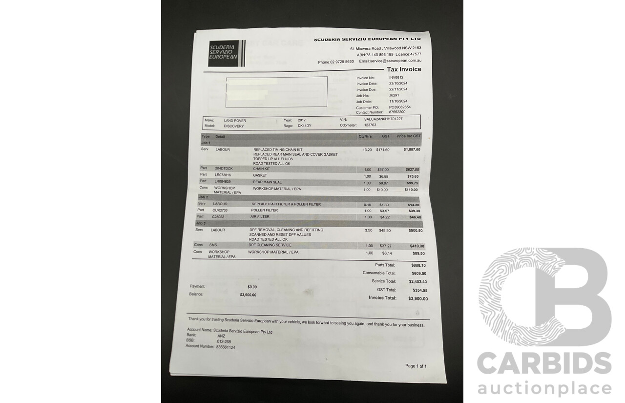 06/2017 Land Rover Discovery Sport TD4 150 SE (AWD) LC MY17 4d Wagon Ammonite Grey Metallic Turbo Diesel 2.0L - 7 Seater