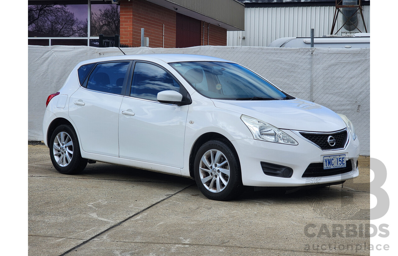6/2013 Nissan Pulsar ST C12 5d Hatchback White 1.8L