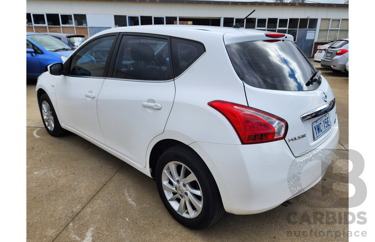 6/2013 Nissan Pulsar ST C12 5d Hatchback White 1.8L
