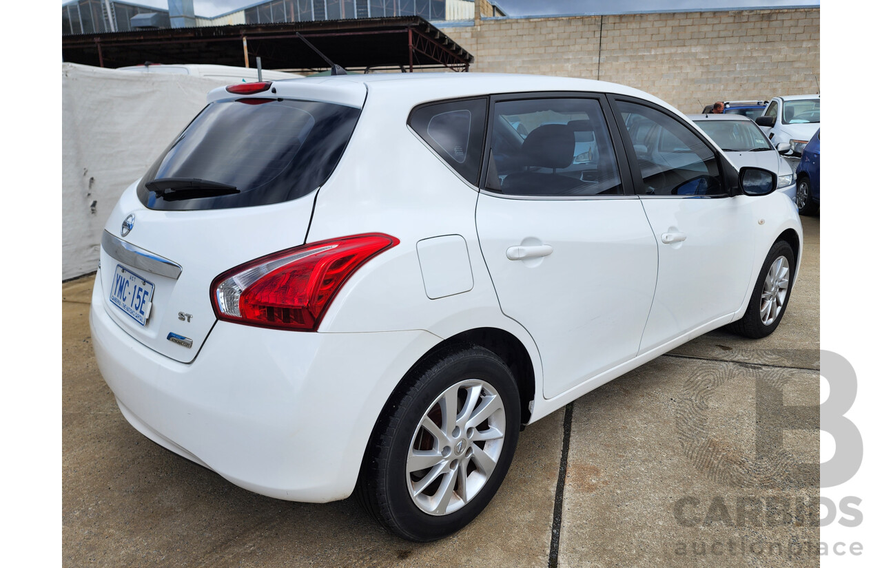 6/2013 Nissan Pulsar ST C12 5d Hatchback White 1.8L