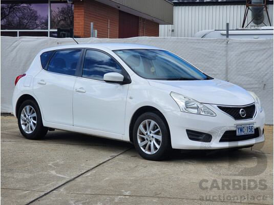 6/2013 Nissan Pulsar ST C12 5d Hatchback White 1.8L