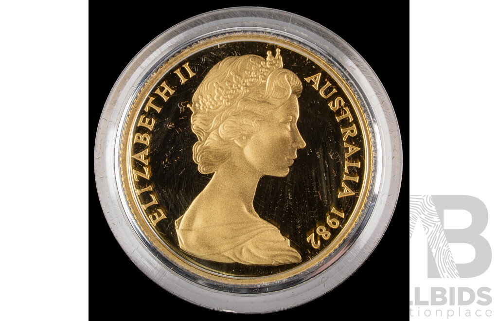 Australian RAM 1982 Gold Two Hundred Dollar Proof Coin, XII Commonwealth Games .916