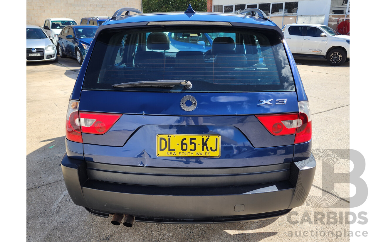 10/2005 Bmw X3 3.0i E83 4d Wagon Blue 3.0L