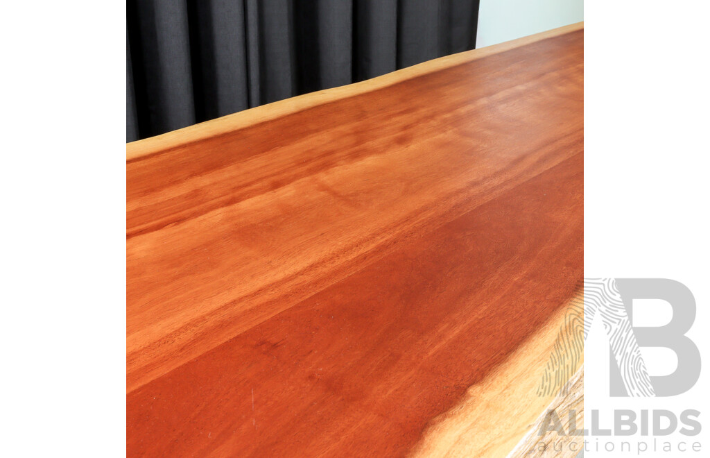 Live Edge Rosewood Dining Table and Six Chairs by Jeremey & Gervase Griffith From Griffith Tablecraft, 1976