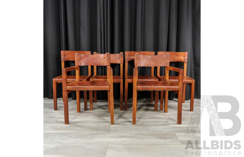 Live Edge Rosewood Dining Table and Six Chairs by Jeremey & Gervase Griffith From Griffith Tablecraft, 1976