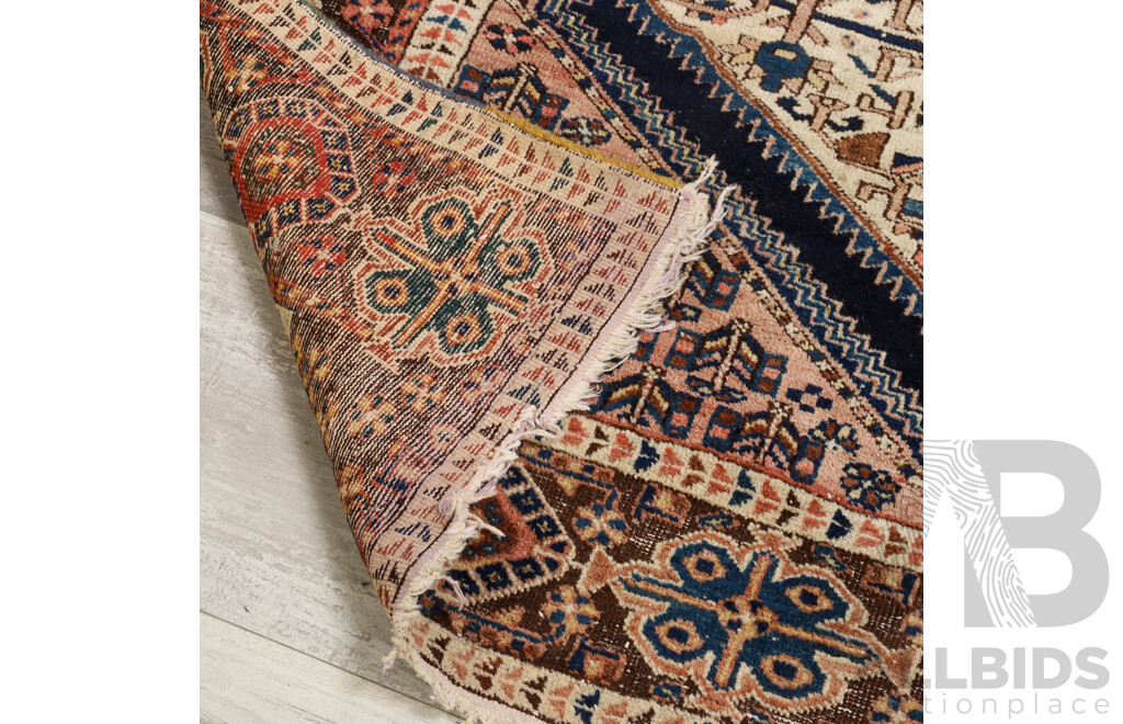 Antique Anatolian Hand Knotted Wool Rug with Natural Dyes, Circa 1920s