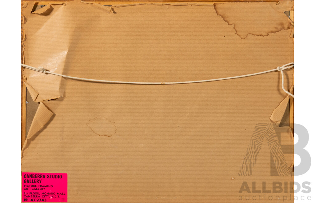 N.J. Cullen After J.R. Eldershaw, (20th Century, Australian), Lone Cottage by Large Tree, Original Vintage Watercolour, 35 x 47 cm (frame)