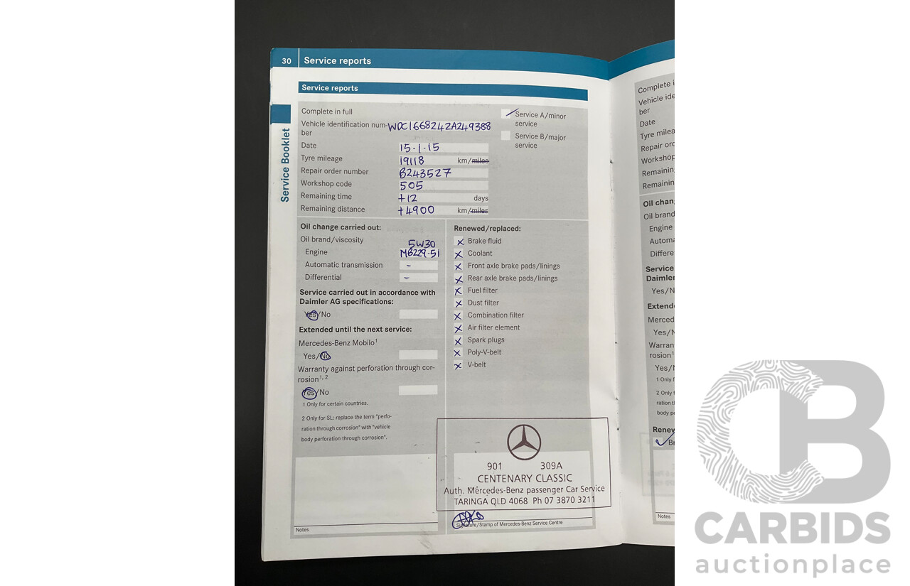 7/2013 Mercedes-Benz GL 350 Bluetec X166 4d Wagon Cavansite Blue Metallic Turbo Diesel 3.0L