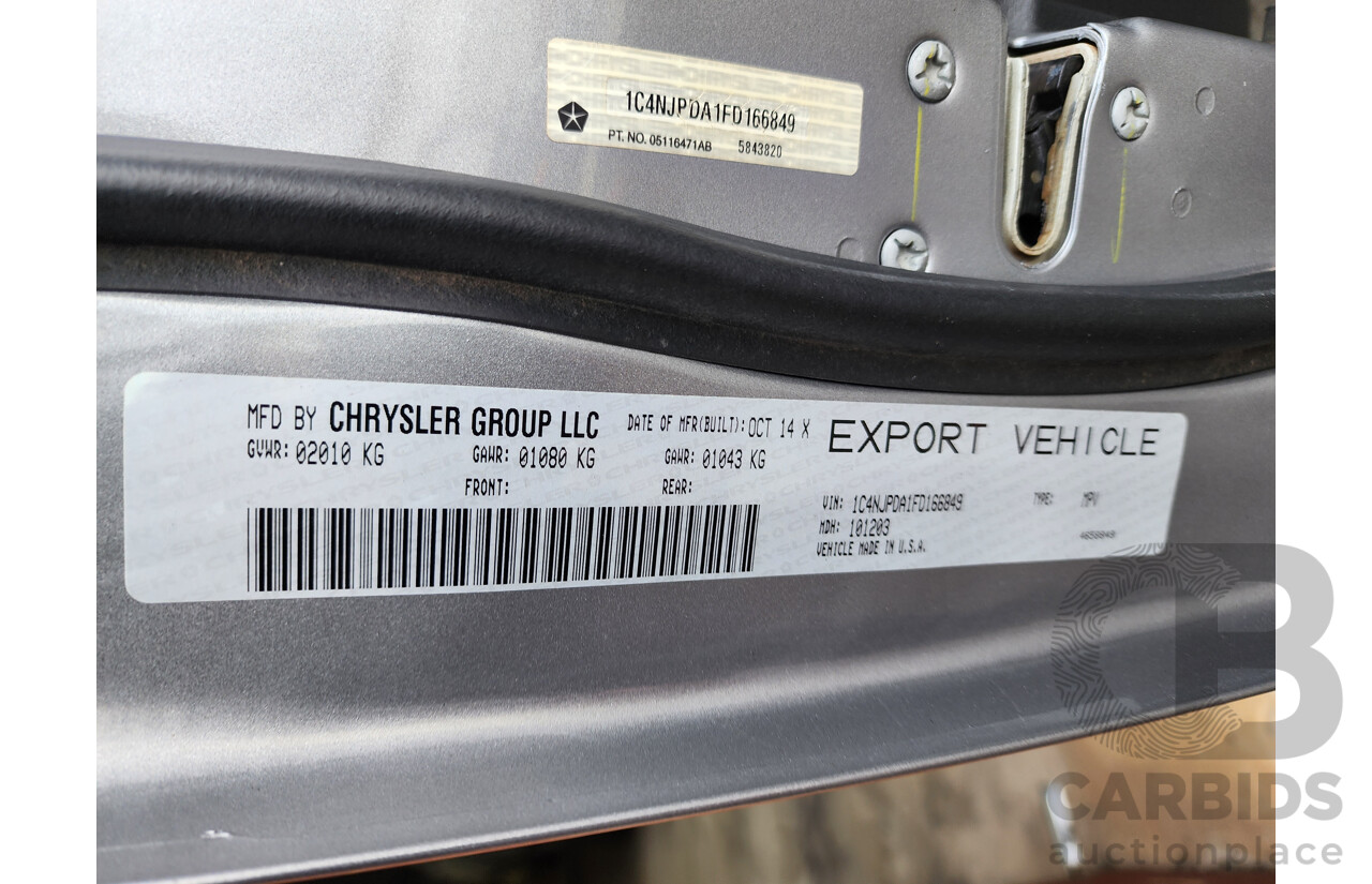 1/2015 Jeep Patriot Blackhawk MK MY14 4d Wagon Silver 2.0L