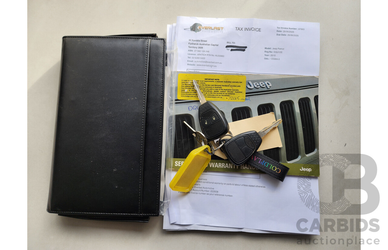 1/2015 Jeep Patriot Blackhawk MK MY14 4d Wagon Silver 2.0L