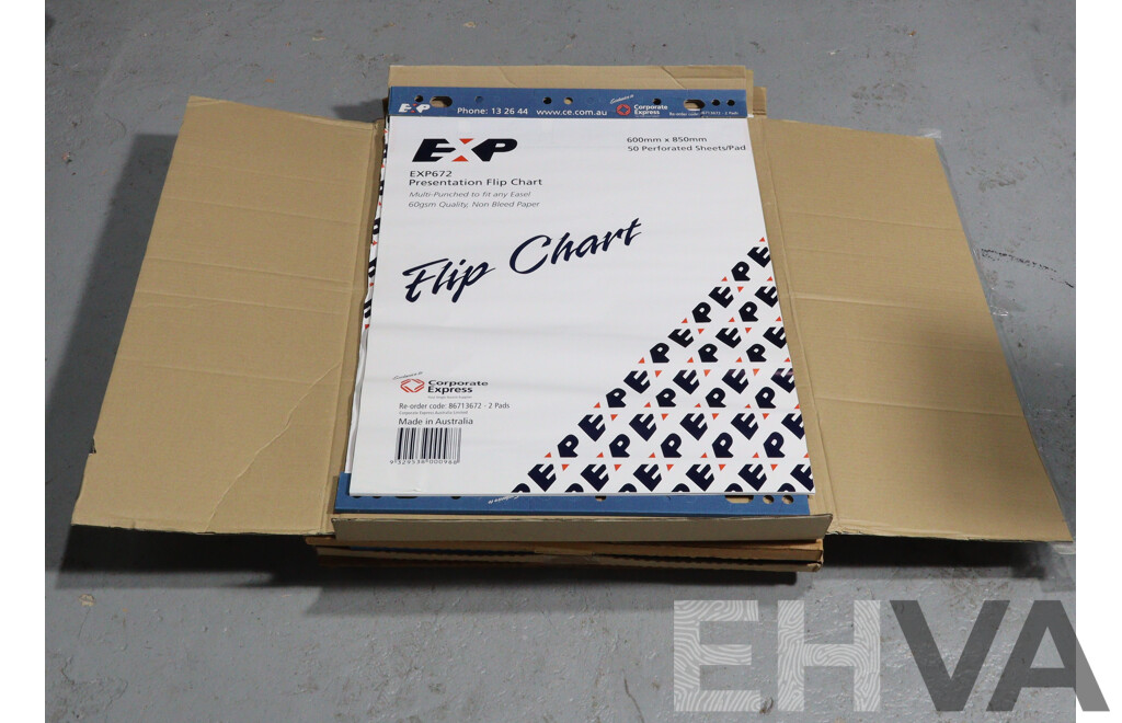 Collection of EXP Presentation Flip Charts and Easel Pad Sketch Paper