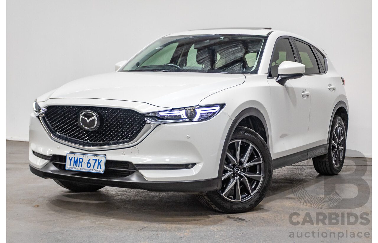 01/2018 Mazda CX-5 Akera (AWD) MY18 KF Series 4d Wagon Snowflake White Pearl Twin Turbo Diesel 2.2L