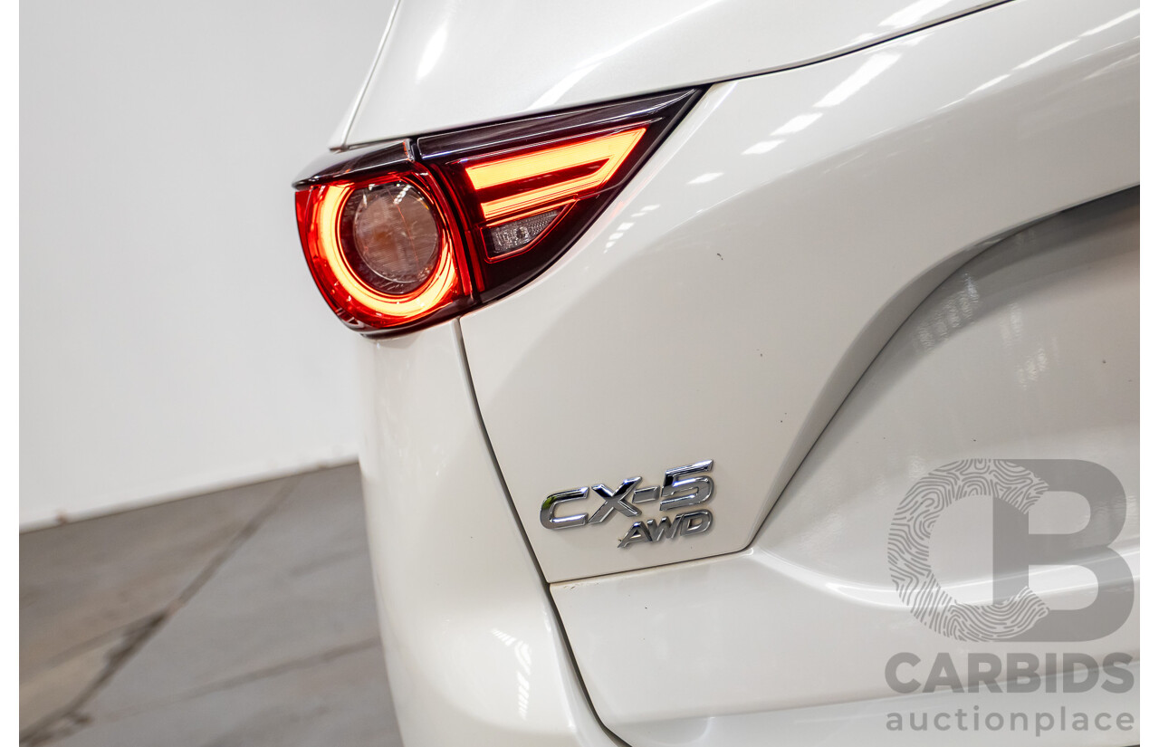 01/2018 Mazda CX-5 Akera (AWD) MY18 KF Series 4d Wagon Snowflake White Pearl Twin Turbo Diesel 2.2L