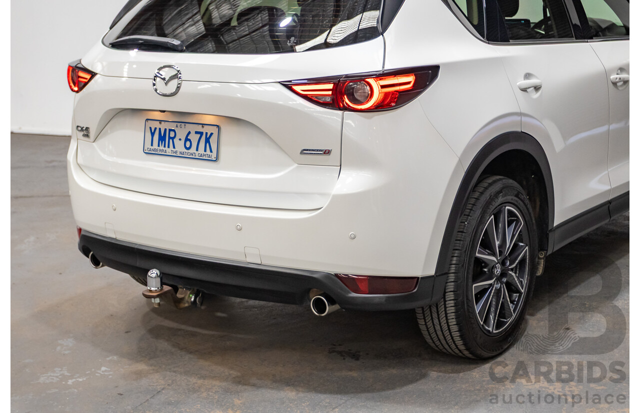 01/2018 Mazda CX-5 Akera (AWD) MY18 KF Series 4d Wagon Snowflake White Pearl Twin Turbo Diesel 2.2L