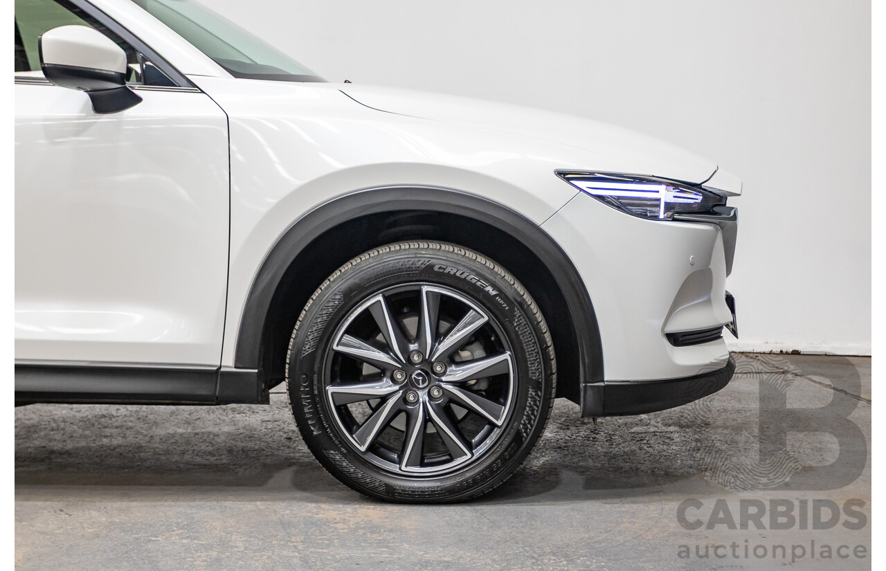 01/2018 Mazda CX-5 Akera (AWD) MY18 KF Series 4d Wagon Snowflake White Pearl Twin Turbo Diesel 2.2L