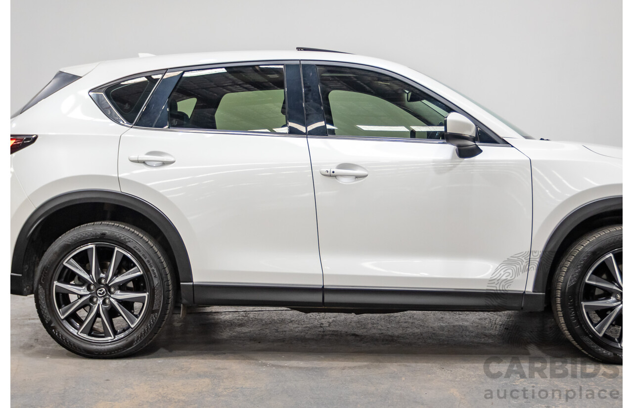 01/2018 Mazda CX-5 Akera (AWD) MY18 KF Series 4d Wagon Snowflake White Pearl Twin Turbo Diesel 2.2L