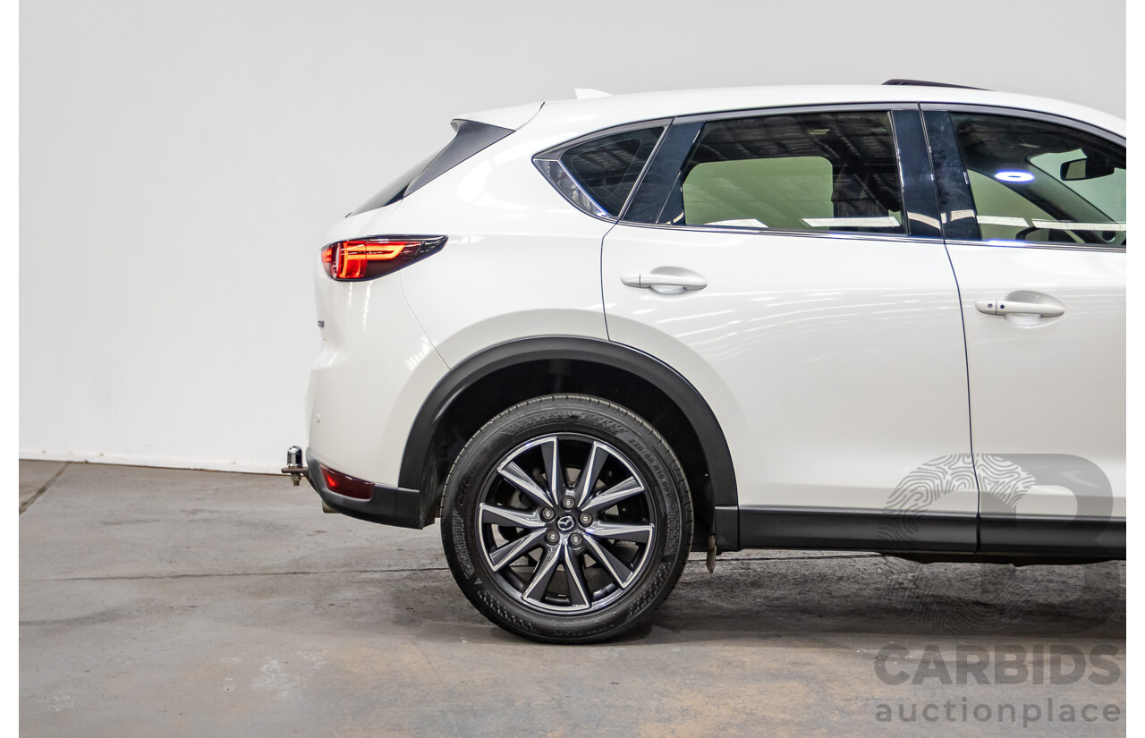 01/2018 Mazda CX-5 Akera (AWD) MY18 KF Series 4d Wagon Snowflake White Pearl Twin Turbo Diesel 2.2L