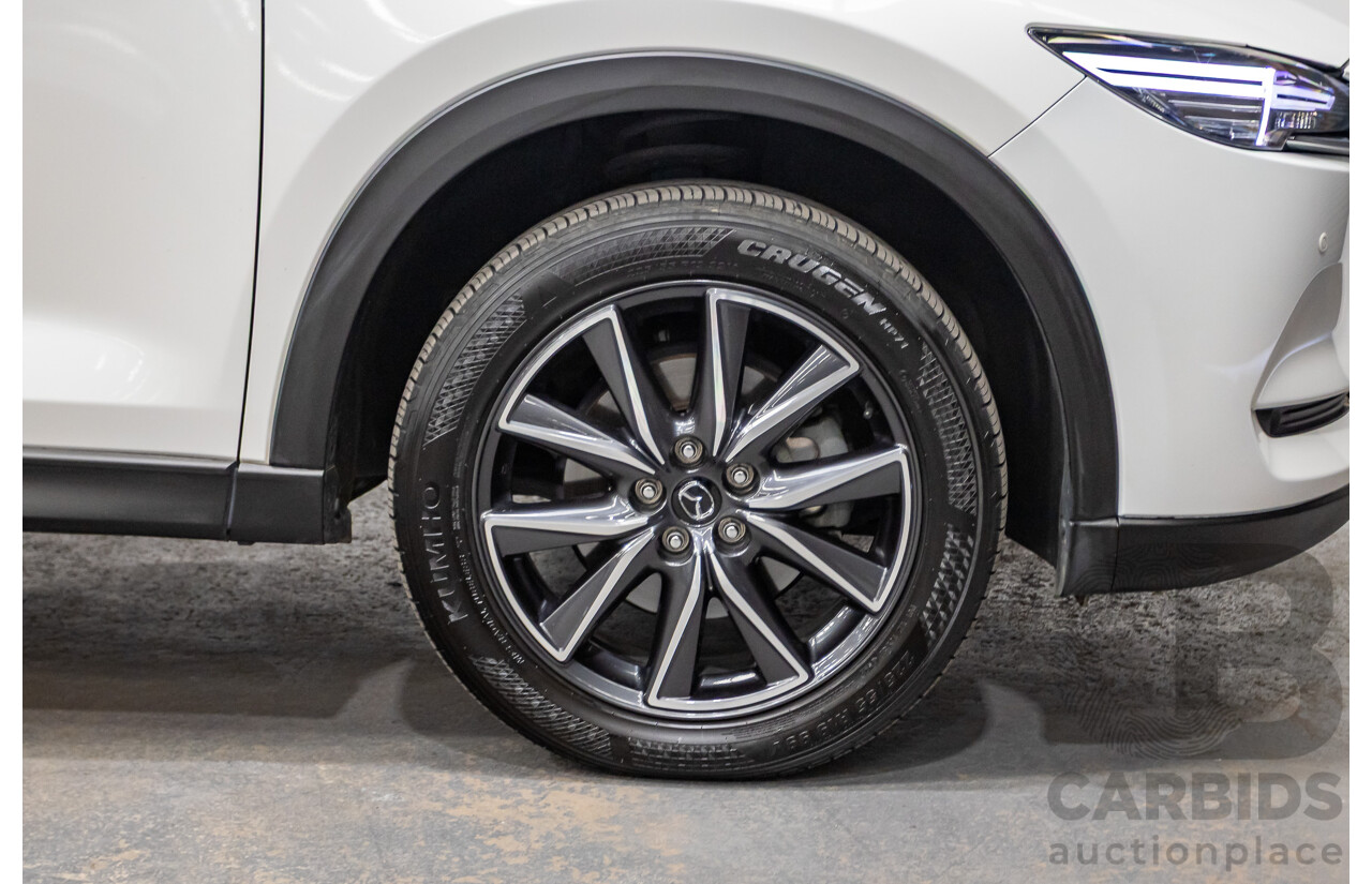 01/2018 Mazda CX-5 Akera (AWD) MY18 KF Series 4d Wagon Snowflake White Pearl Twin Turbo Diesel 2.2L
