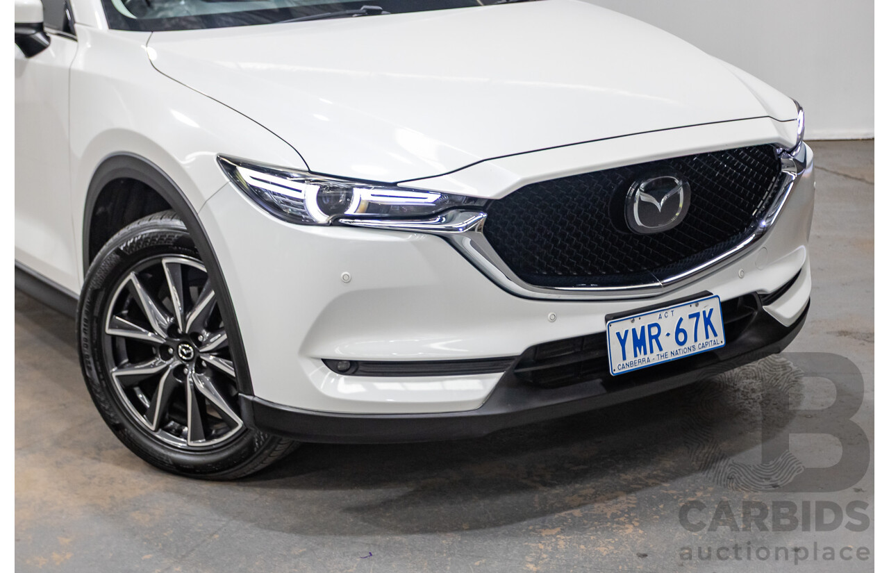 01/2018 Mazda CX-5 Akera (AWD) MY18 KF Series 4d Wagon Snowflake White Pearl Twin Turbo Diesel 2.2L