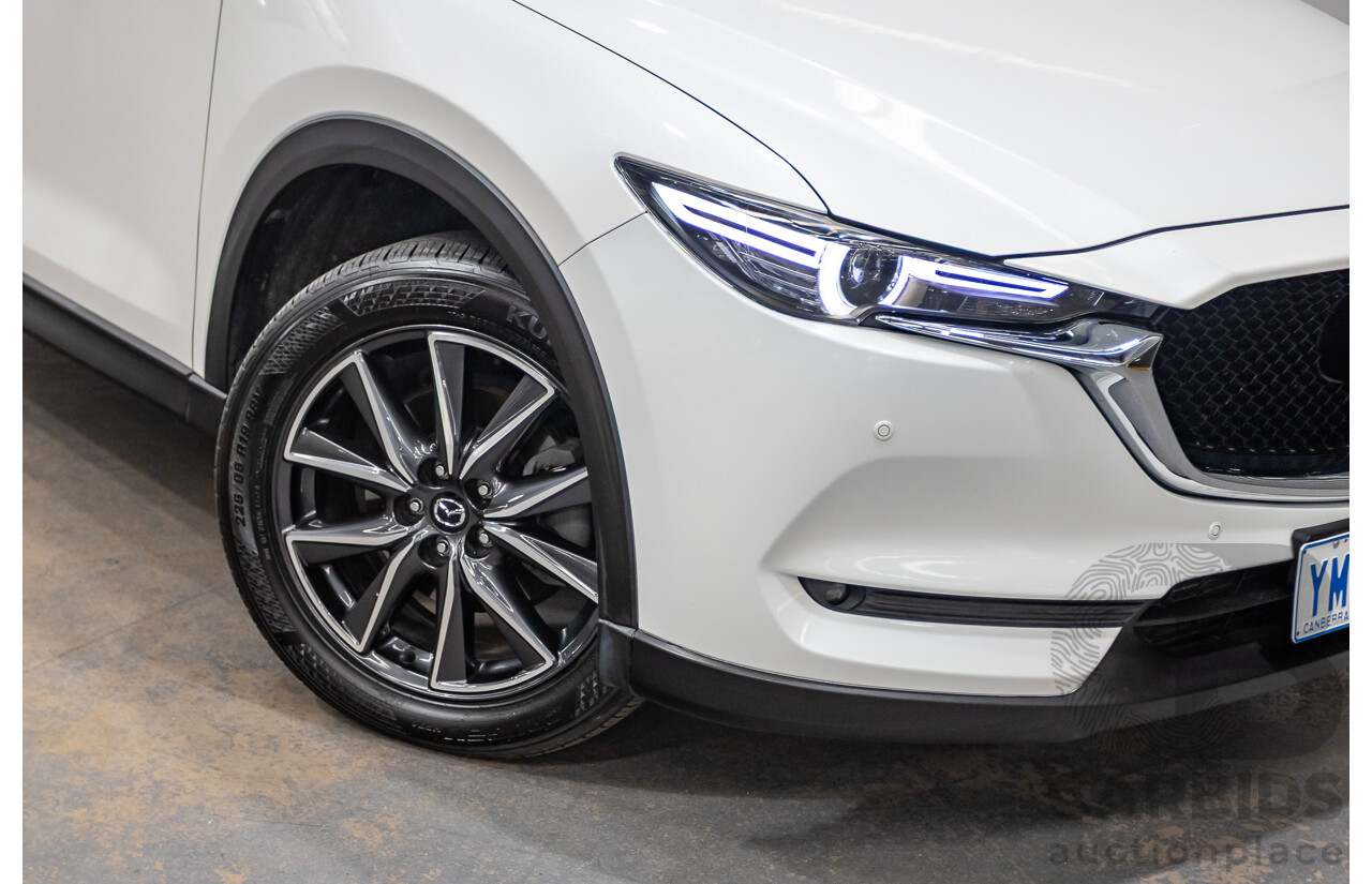 01/2018 Mazda CX-5 Akera (AWD) MY18 KF Series 4d Wagon Snowflake White Pearl Twin Turbo Diesel 2.2L
