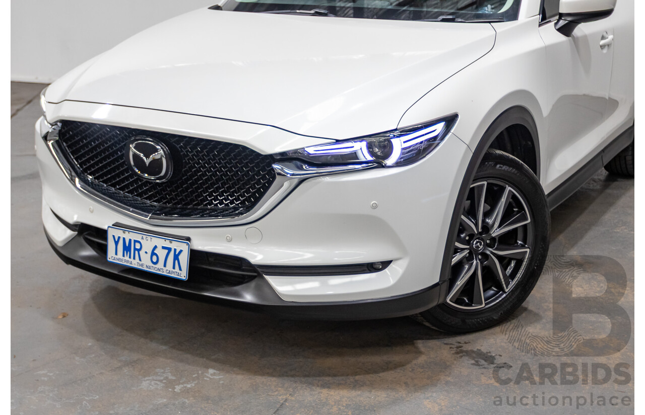01/2018 Mazda CX-5 Akera (AWD) MY18 KF Series 4d Wagon Snowflake White Pearl Twin Turbo Diesel 2.2L