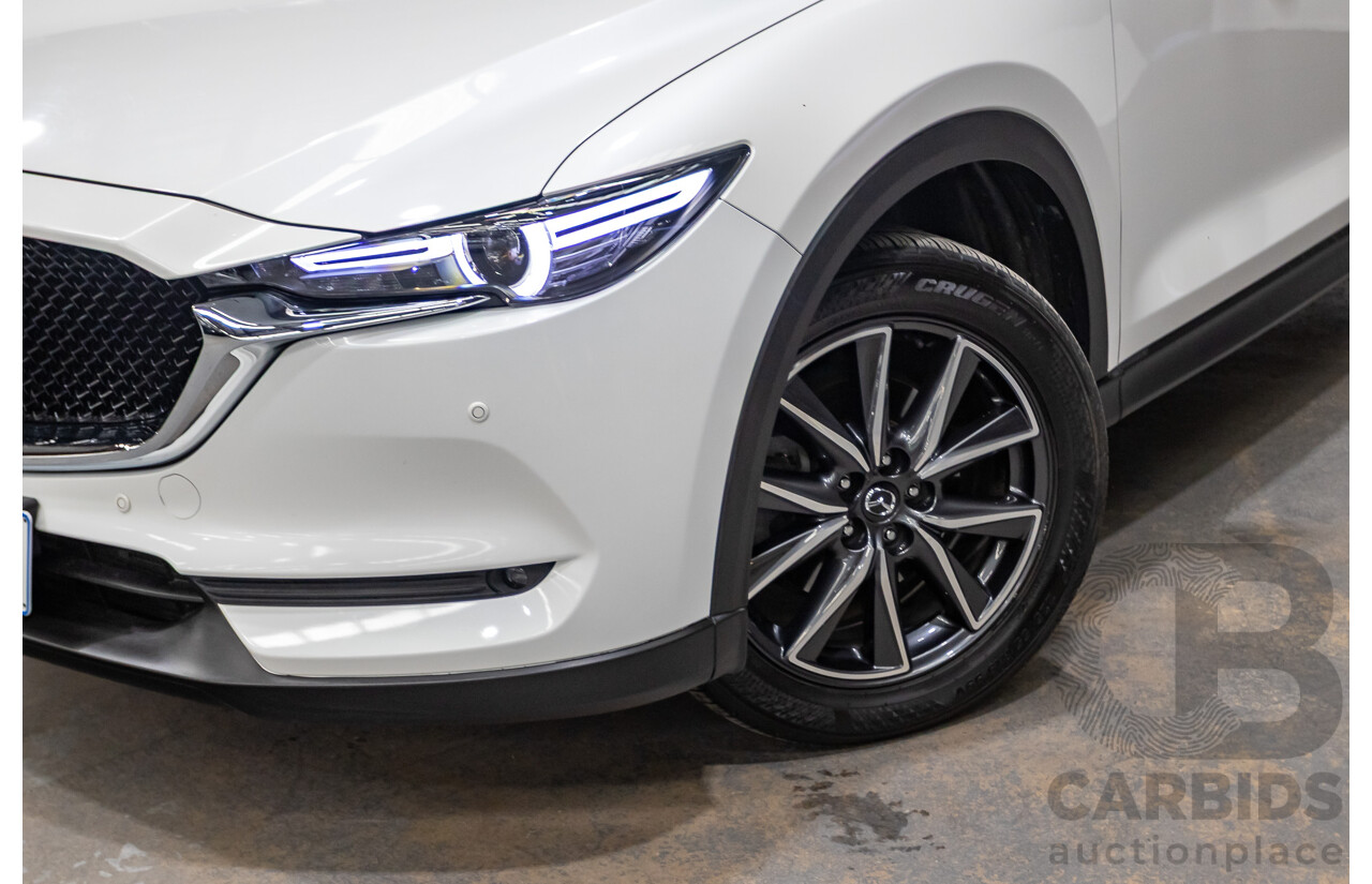 01/2018 Mazda CX-5 Akera (AWD) MY18 KF Series 4d Wagon Snowflake White Pearl Twin Turbo Diesel 2.2L