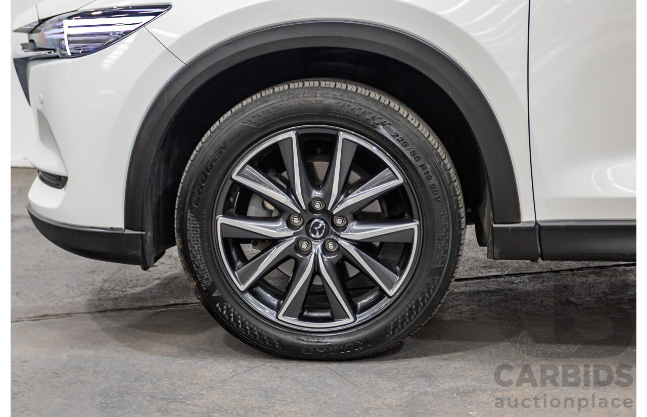 01/2018 Mazda CX-5 Akera (AWD) MY18 KF Series 4d Wagon Snowflake White Pearl Twin Turbo Diesel 2.2L