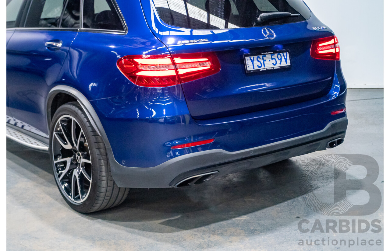 04/2019 Mercedes Benz GLC43 AMG (AWD) X253 MY19 4d Wagon Brilliant Blue Metallic Twin Turbo V6 3.0L