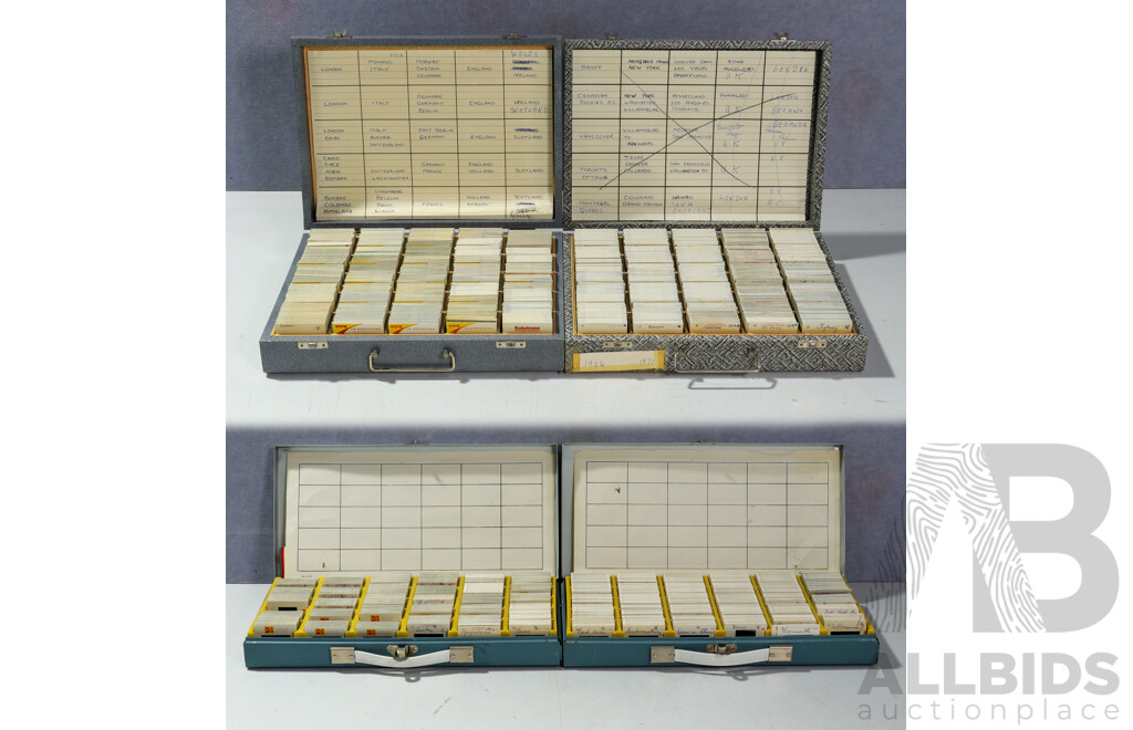 Good Collection Four Boxes Slides, Mostly 1960s to 1990s of International Interest Including Europe and More
