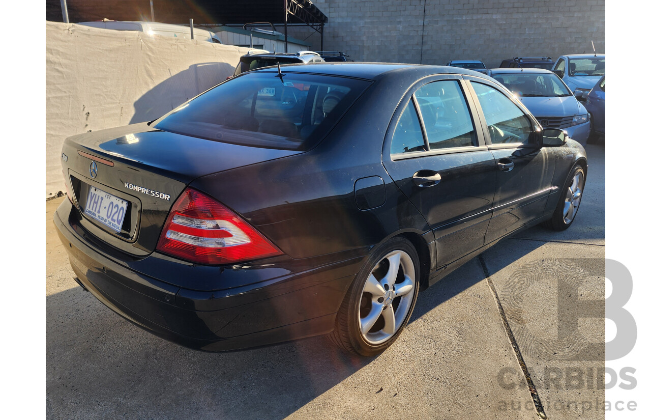 3/2005 Mercedes-Benz C180 Kompressor Classic W203 UPGRADE 4d Sedan Black 1.8L