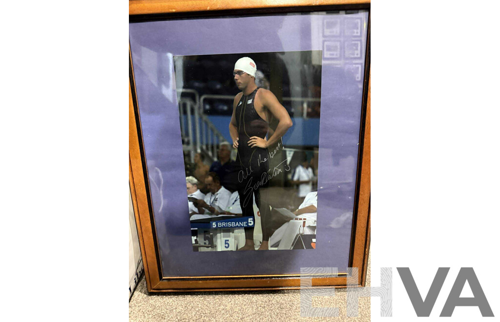 Grant Hackett framed personally signed photo Australian Championships