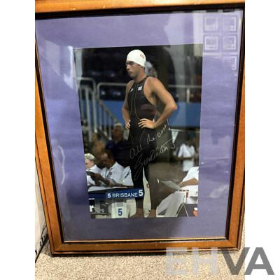 Grant Hackett framed personally signed photo Australian Championships
