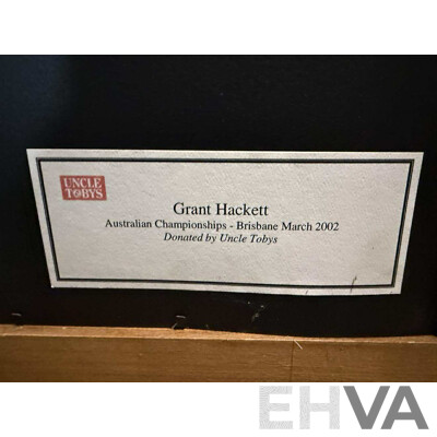 Grant Hackett framed personally signed photo Australian Championships