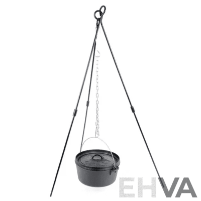WildTrak Camping Pack - Camp Oven, Tripod, Jaffle Iron, Stove, Cutlery and Head Torch