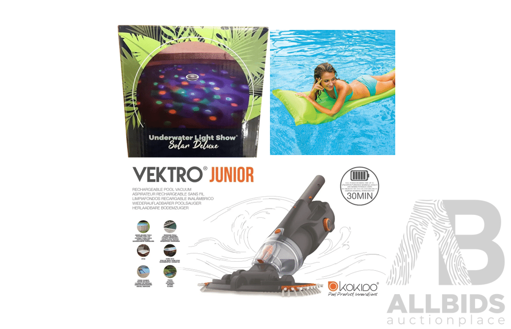 Pool Pack 1 - Pool Vacuum, Underwater Light & Airmat