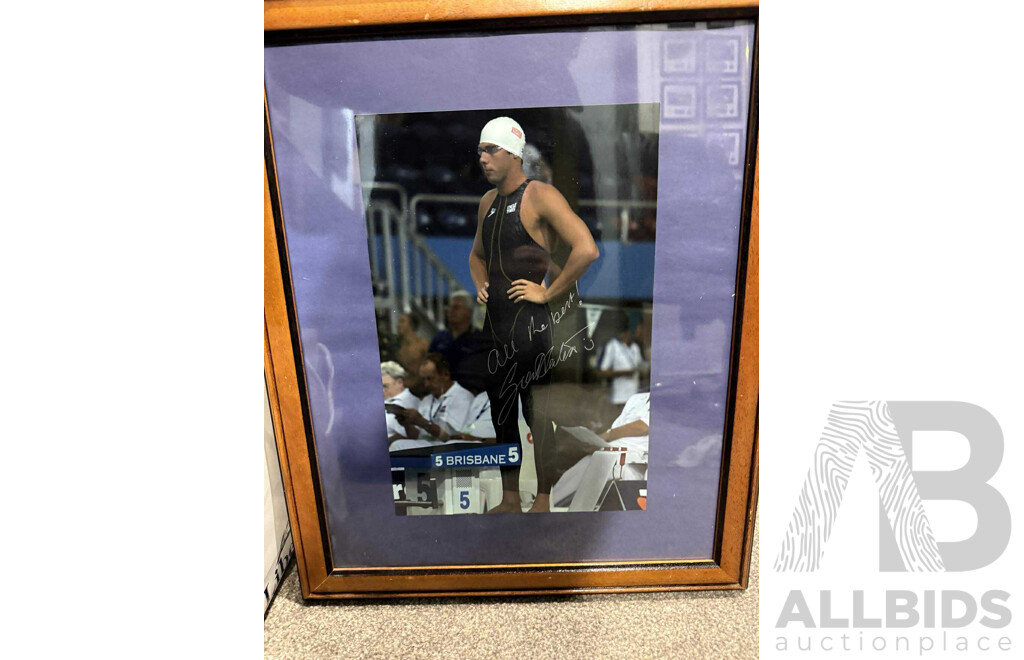 Grant Hackett framed personally signed photo Australian Championships