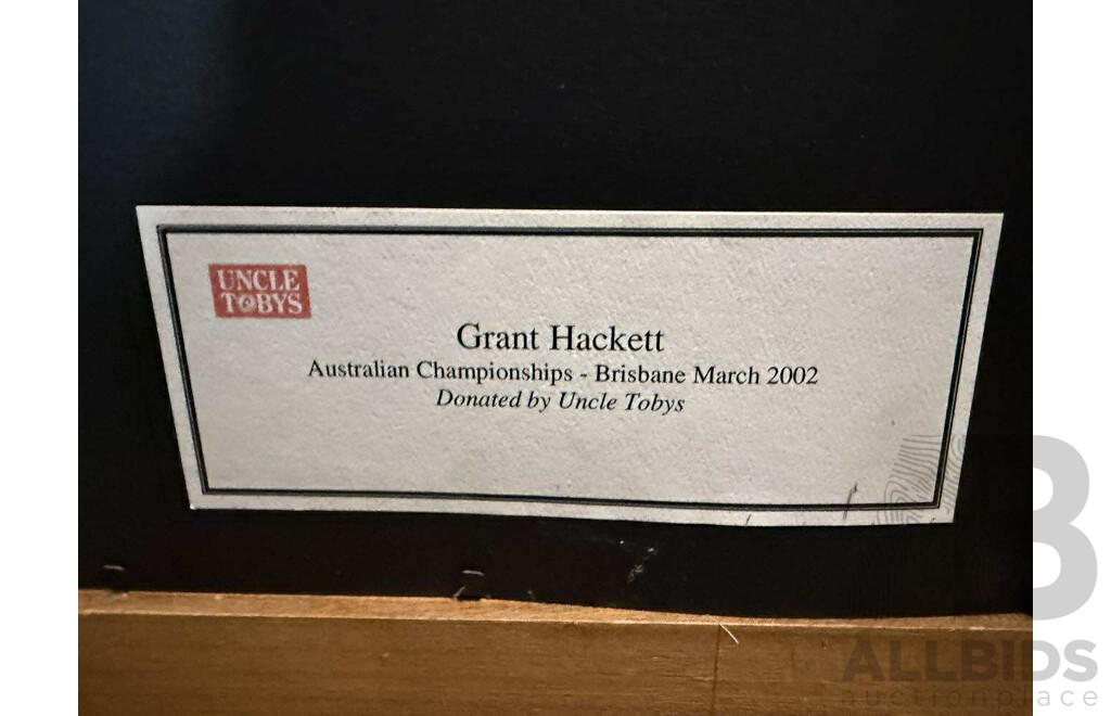 Grant Hackett framed personally signed photo Australian Championships