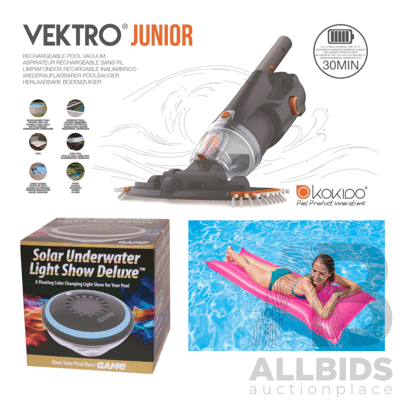 Pool Pack 3 - Pool Vacuum, Underwater Light & Airmat